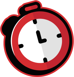 Animated clock.