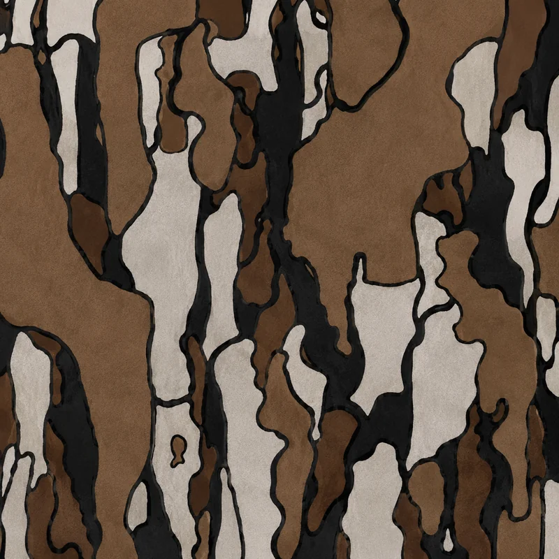 Cedar camo in Black Ops 7 — vertical brown, cream, and black tree-bark pattern