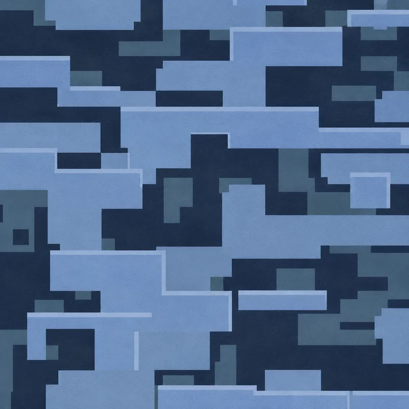 Flood Digital camo in Black Ops 7 — blue pixel-block digital camouflage
