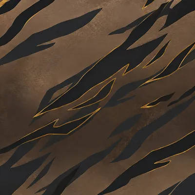 Hunter camo in Black Ops 7 — bronze tiger stripes with gold-edged black slashes