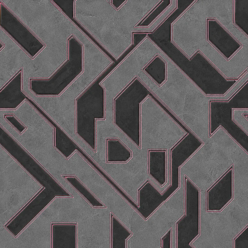 Network camo in Black Ops 7 — dark circuit traces outlined in pink on gray