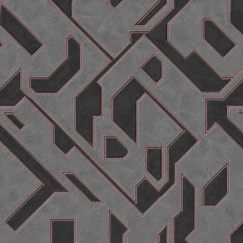Network camo in Black Ops 7 — dark circuit traces outlined in pink on gray