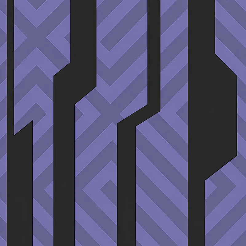 Pathfinder camo in Black Ops 7 — purple chevrons behind black circuit-style bars