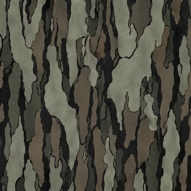 Pine camo in Black Ops 7 — vertical bark-style streaks in black, sage, and brown