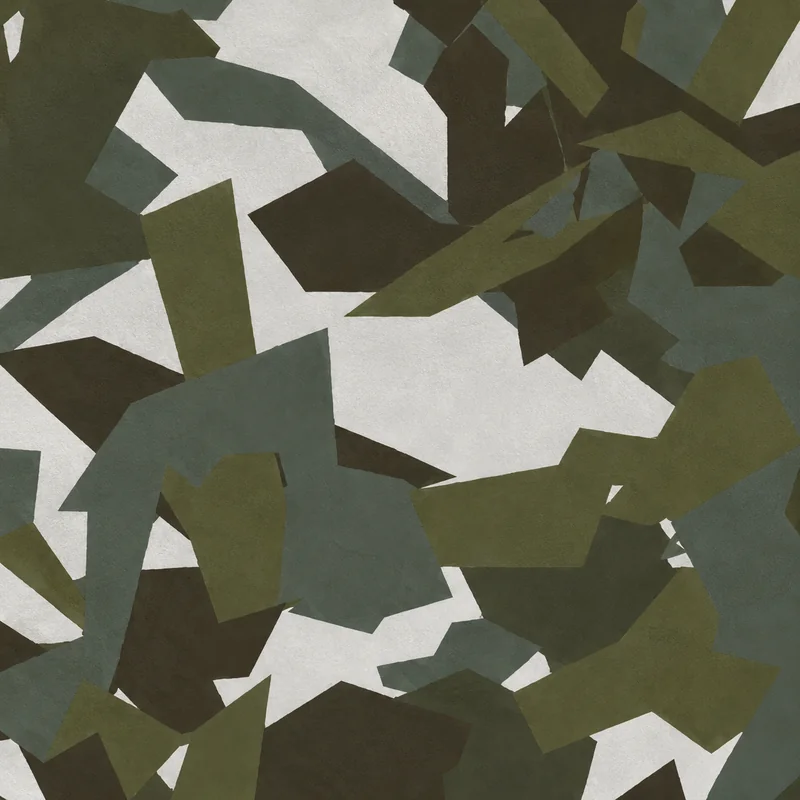 Snowcap camo in Black Ops 7 — white and green geometric splinter pattern